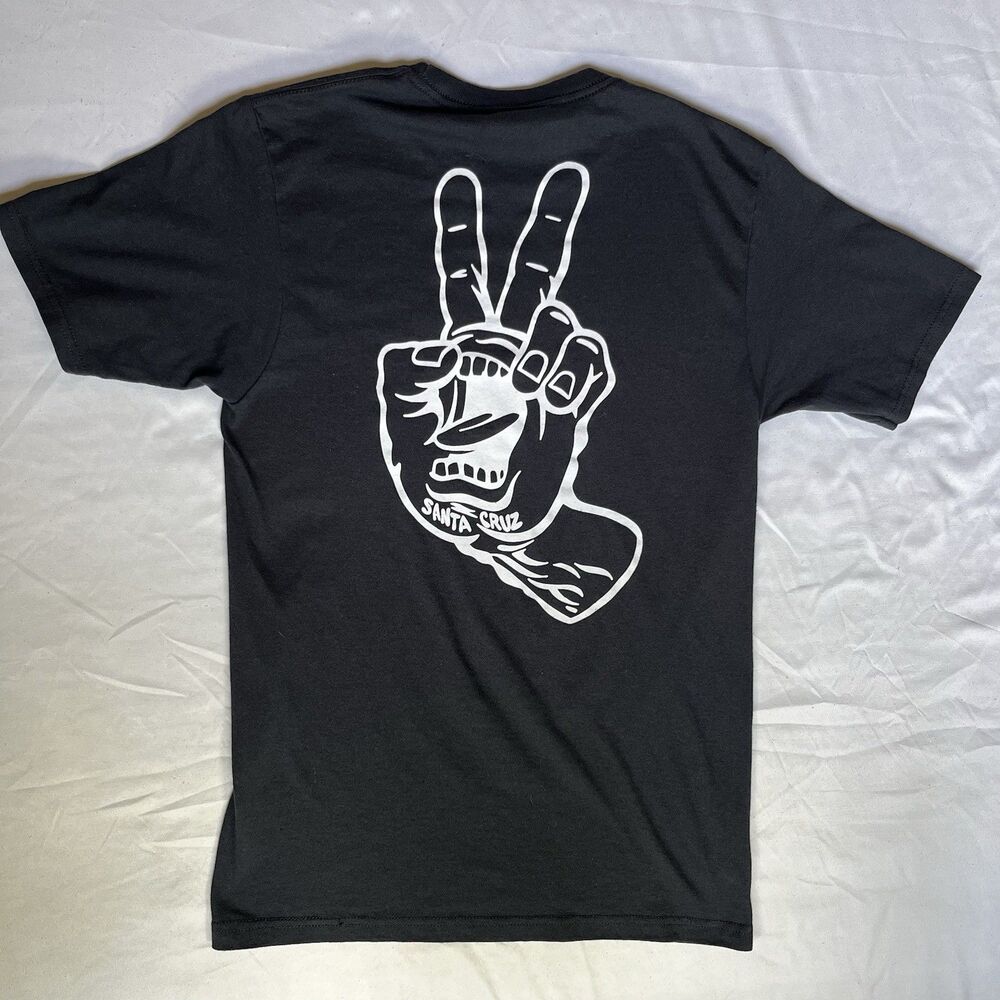 Santa Cruz Screaming Hand T Shirt Mens S Small Black Skateboard Graphic Tee